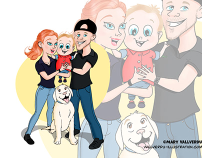 Family Cartoon Portrait