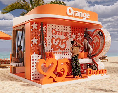orange summer booth