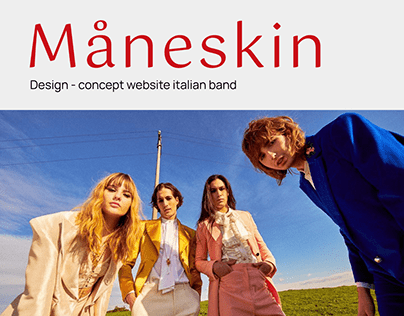 Design-concept website italian band "Maneskin"