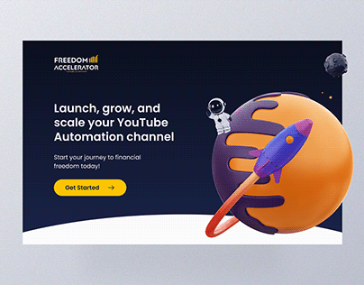 Project thumbnail - landing page for Freedom ACC