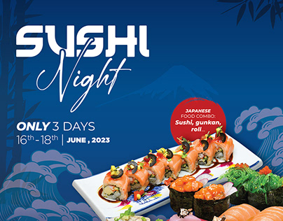 Banner for "Sushi Night" Event at Sachiko Restaurant