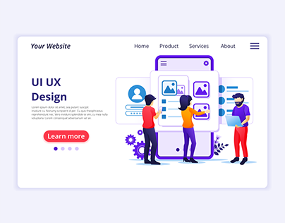 UI UX Design concept illustration