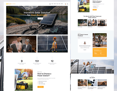 Solar Company Website UI Design