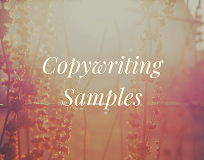 Copywriting Samples