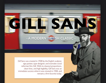 Gill sans specimens web design