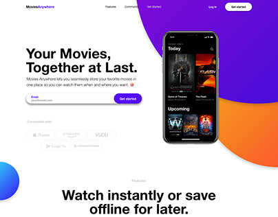 Movie Apps landing Page
