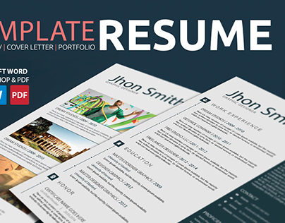 A template with a clean resume design and output format