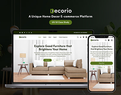 Project thumbnail - Decorio - A Responsive Home Decor E-commerce website