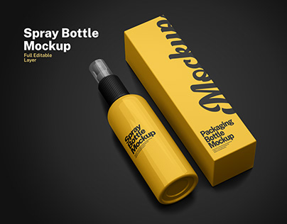 Spray Bottle Mockup
