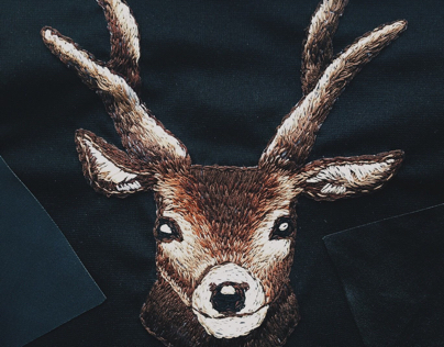 Embroidered deer
