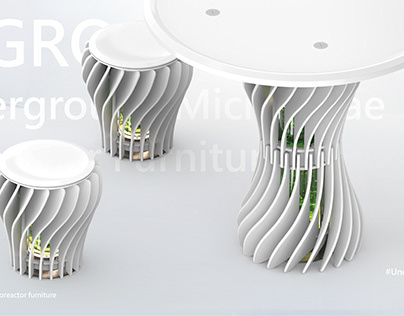 ALGRO-Underground Microalgae Bioreactor Furniture
