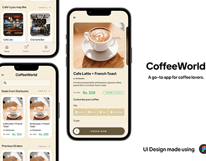 CoffeeWorld - A Coffee Shop UI Design