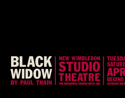 'Black Widow' theatre poster