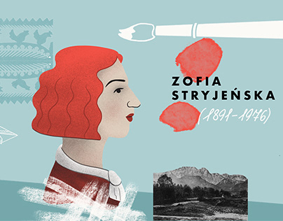 Collage animation about Zofia Stryjeńska