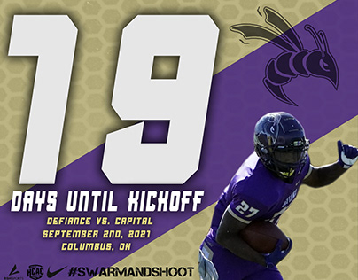 Defiance College Football Game Day Countdown