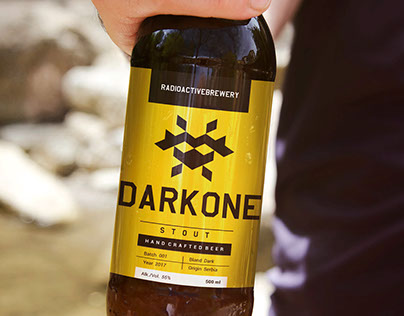 DarkOne Beer label design
