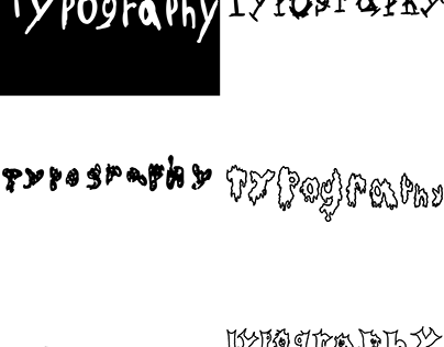 Typography sketches word design