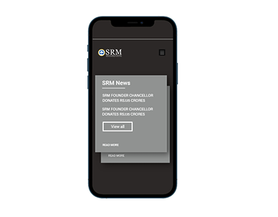 SRM website Redesign Mobile UI