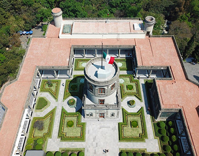 Foto aérea del Castillo de Chapultepec