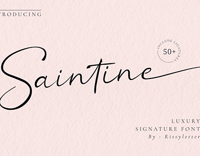Saintine - Signature Font