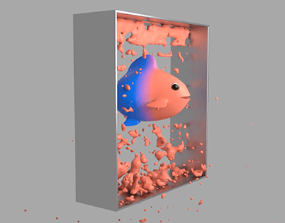 3D happy fish