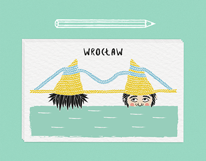 Project of postcard for Wrocław