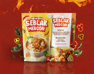 SEBLAK MERCON Pouch Packaging, Menu, Banner Design