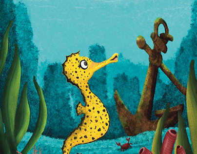 childrensbook, underwater, sea, seahorse