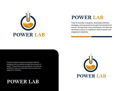 Power lab logo design. Test tube, Laboratory, science