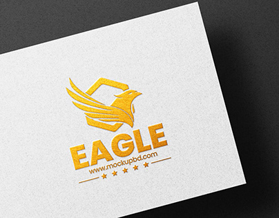 realistic Logo mockup PSD template free download