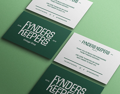FYNDERS KEEPERS / Vintage Shop Brand Identity Concept