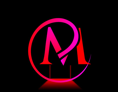 Modern monogram initial letter M logo design