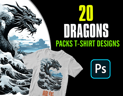 Dragons ART Ready to print 20 Design bundle t-shirt