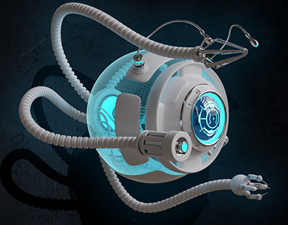 sci-fi robot 3d model design
