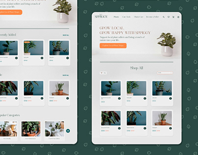Project thumbnail - Spriggy - Plant online shop website concept