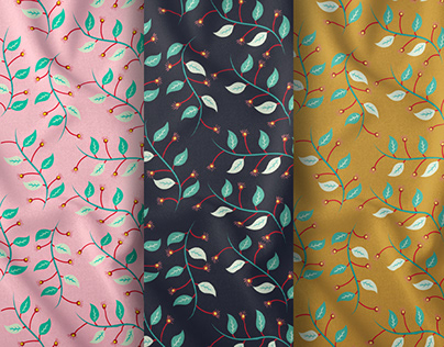 Colourful repeat pattern design for fabric