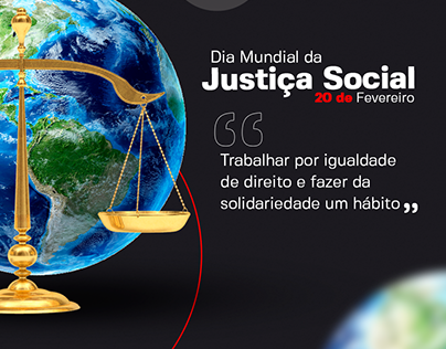 Dia mundial da Justiça Social - Social Media