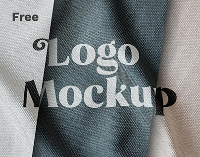 Free Fabric Print Effect Logo Mockup