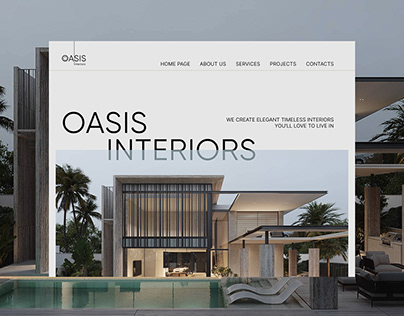 Website for an interior design studio