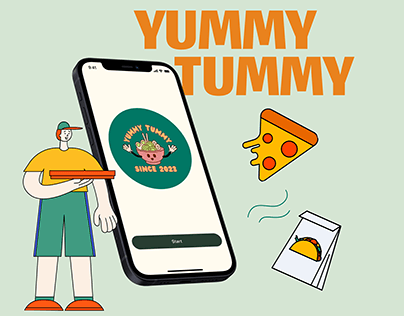 YUMMY TUMMY | Food Delivery App | UI/UX Design