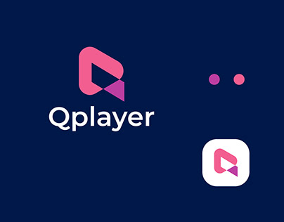 Logo, logo design, Player logo, Q logo, video icon