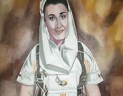 Traditional Albanian Clothes (Painting of my wife)