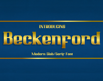 Beckenford (Modern Slab/Serif Font)