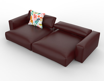 loveseat with pillow