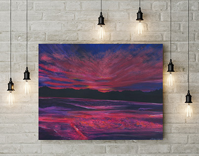 Acrylic Painting "Sunset"