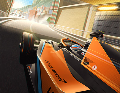 2023 Monaco E-Prix Poster for McLaren FE Team