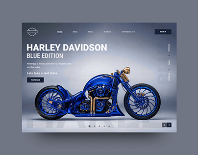 Harley Davidson Hero Section
