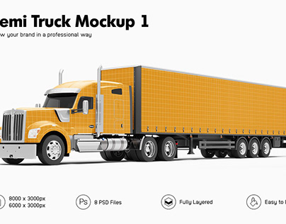 Semi Truck Mockup 1