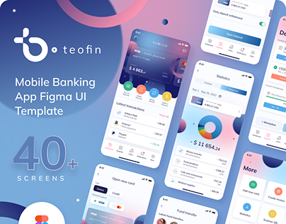 Teofin - Mobile Banking App Figma UI Template