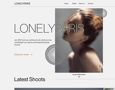 Lonely Paris | Photography Studio Website Concept 2023